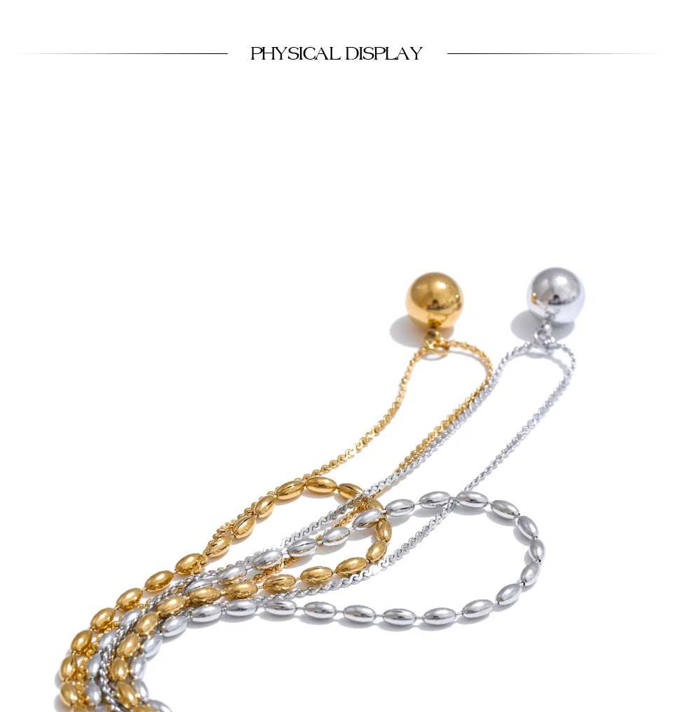 Colar Duplo Camadas Ouro 18k