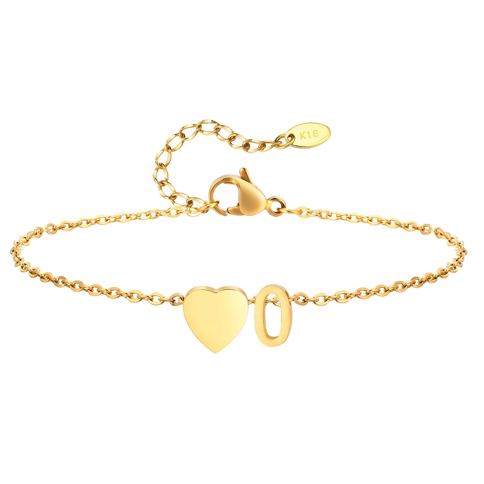 Tornozeleira com Inicial Ouro 18k