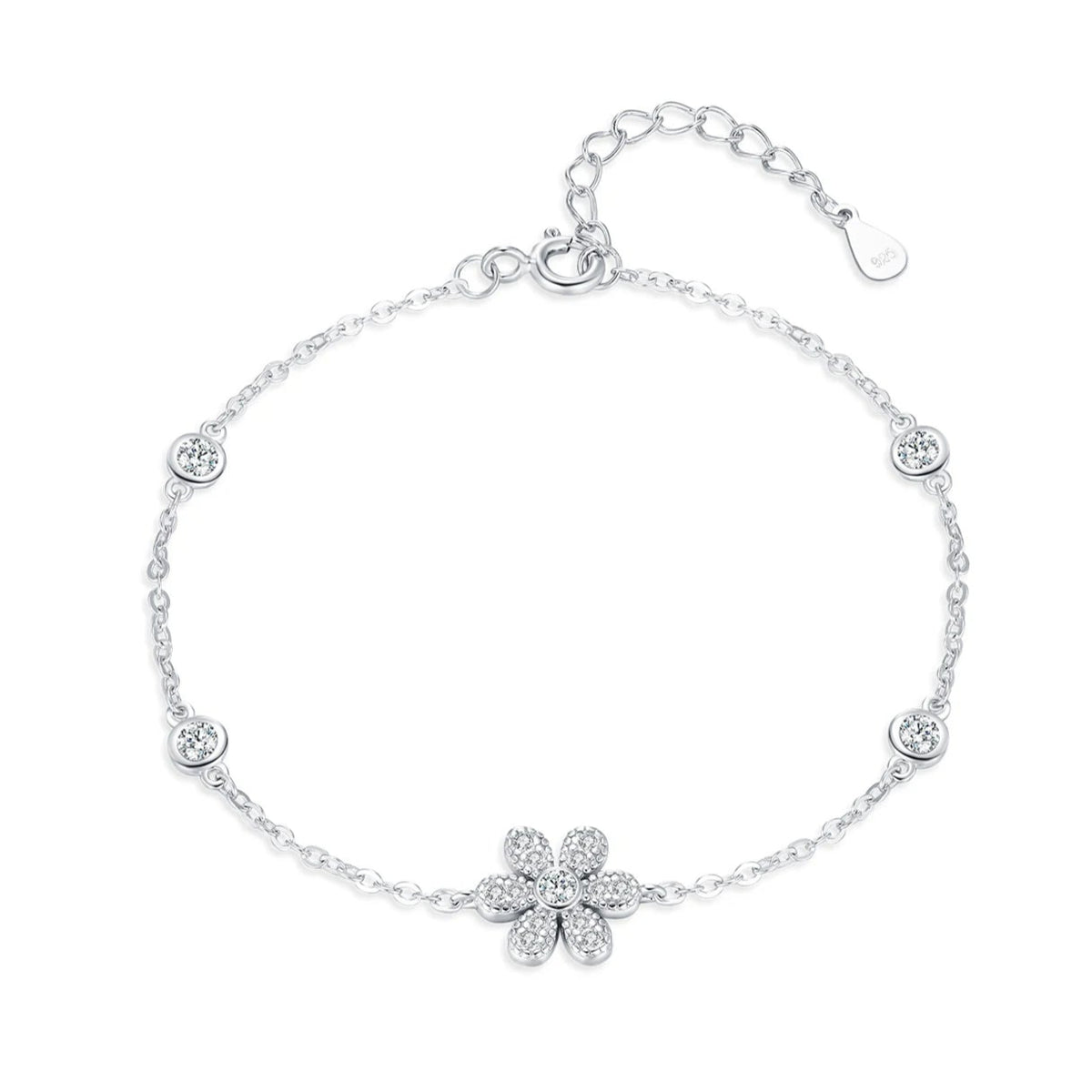 Pulseira Flor Life Prata 925