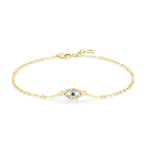 Pulseira Olho Azul Ouro 18k