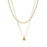 Colar Duplo Camadas Ouro 18k