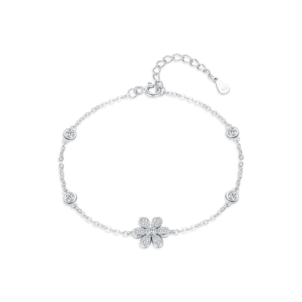 Pulseira Flor Life Prata 925