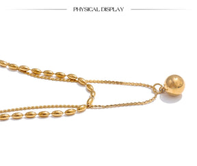 Colar Duplo Camadas Ouro 18k