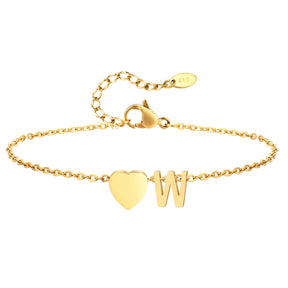 Tornozeleira com Inicial Ouro 18k