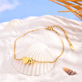 Tornozeleira com Inicial Ouro 18k