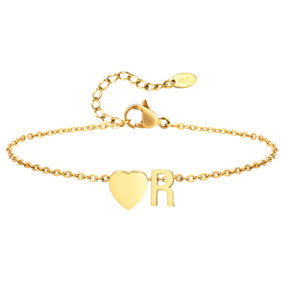 Tornozeleira com Inicial Ouro 18k