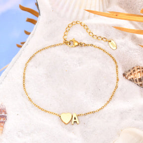 Tornozeleira com Inicial Ouro 18k