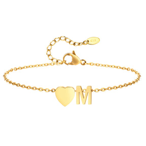 Tornozeleira com Inicial Ouro 18k